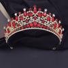 Роскошные розовые хрустальные свадебные короны, королевские диадемы королевы, повязки на голову для девочек, свадебный головной убор для выпускного вечера, диадема для невесты, украшения для волос, аксессуары