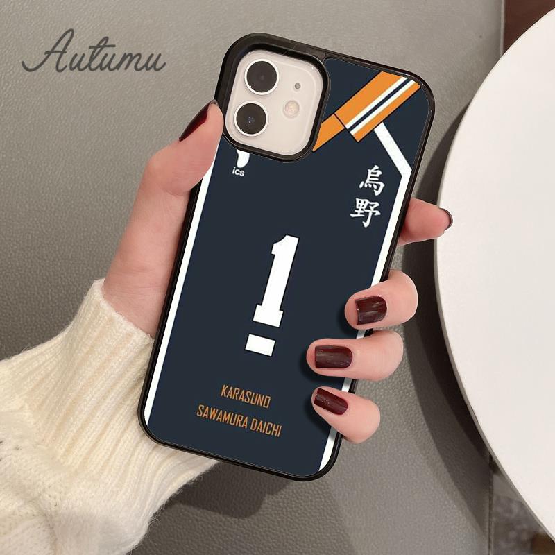 Хайкюу!!Чехол для телефона Karasuno Team Uniform для iPhone 11 12 13 14 Pro Max mini XR XS SE 2020 7 8 Plus Samsung S21 S22 shell