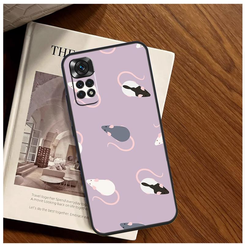Mouse Rat Case For Xiaomi Redmi Note 13 11 10 9 8 12 Pro Plus 12S 11S 10S 9S 10A 9C 10C 12C 13C Funda