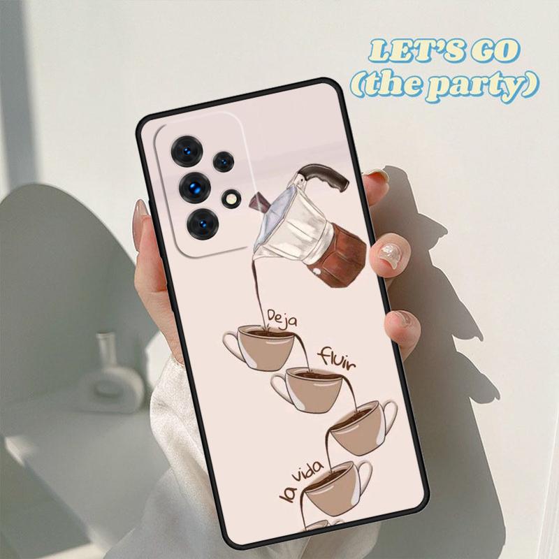 Чехол для телефона Любитель кофе и кофеина Для Samsung Galaxy A42 A31 A40 A51 A71 A32 A80 A91 A52 A72 A73 A20e A21S A50 A70 A11 A12 Обложка