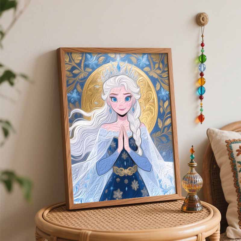 Disney Цифровой набор для рисования маслом «Ледяная королева» ручной работы DIY для домашнего декора