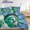 Statue of Liberty, USA bedding, duvet cover, pillowcase, home decoration, birthday gift (1 * duvet cover+2 * pillowcase, coreless)