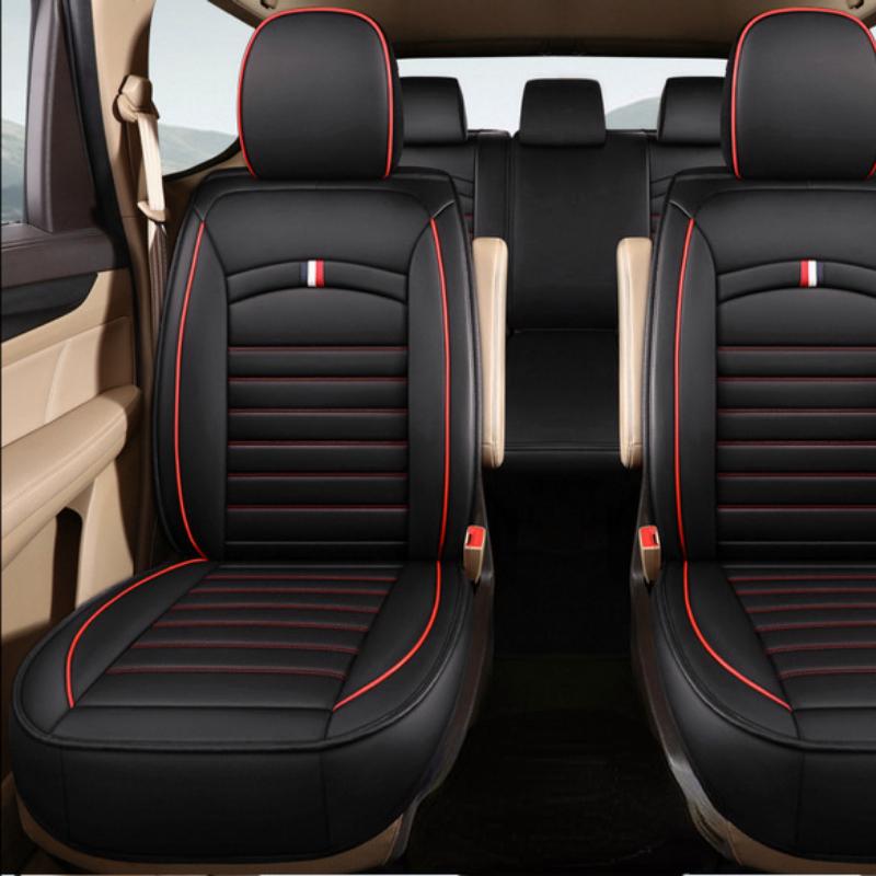 Универсальные роскошные чехлы для автомобильных сидений из искусственной кожи, аксессуары, авточехлы с шинами для автомобилей, автомобильный продукт