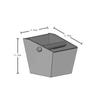 Dump Bin Bucket Anti Slip Espresso Coffee Grounds Container Coffee Knock Box Powder Beveled Coffee Grind Bin Waste Bar