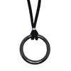 Simple Metal Long Necklace with Glasses Black S.W.P. Men's Holder, (RPSD-001C)