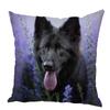 Персиковый кожаный чехол для подушки Подушка с изображением овчарки Домашнее животное Животное Подходит для детской комнаты