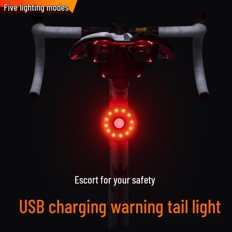 Lishi FY-322 USB-перезаряжаемый задний фонарь для велосипеда и бега, 2 шт.