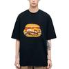 Burger Print High Quality Prints Mans Cotton Tee Clothing Creativity All-math Short Sleeve Fashion Casual Loose Tops Men T-Shirt