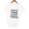 Women S Fashion Coffee Teach Sleep Repeat T Shirt Funny Teacher Life Kindergarten Teacher Tops