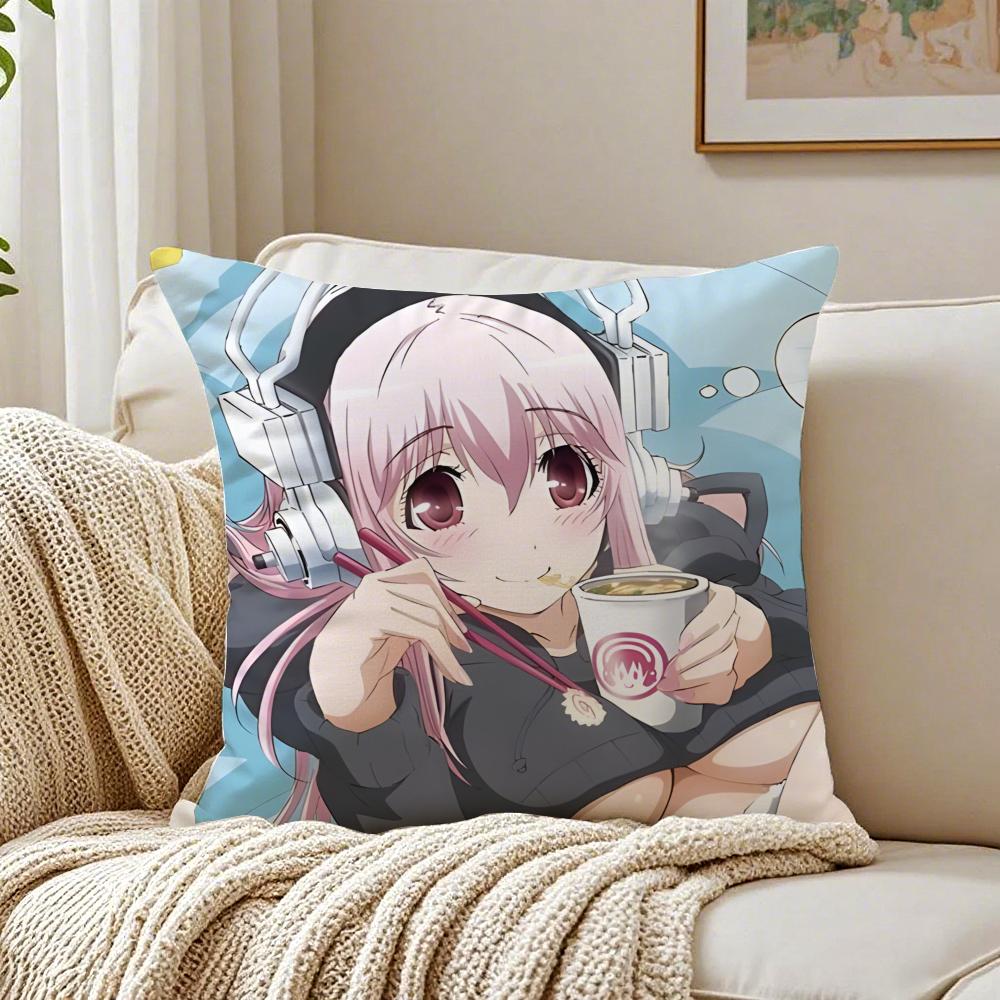Игровой Персонаж Идол S-Super S-Sonico Наволочка Подушка Анти-Клещ Гостиная Диван Декор Подушка Комната