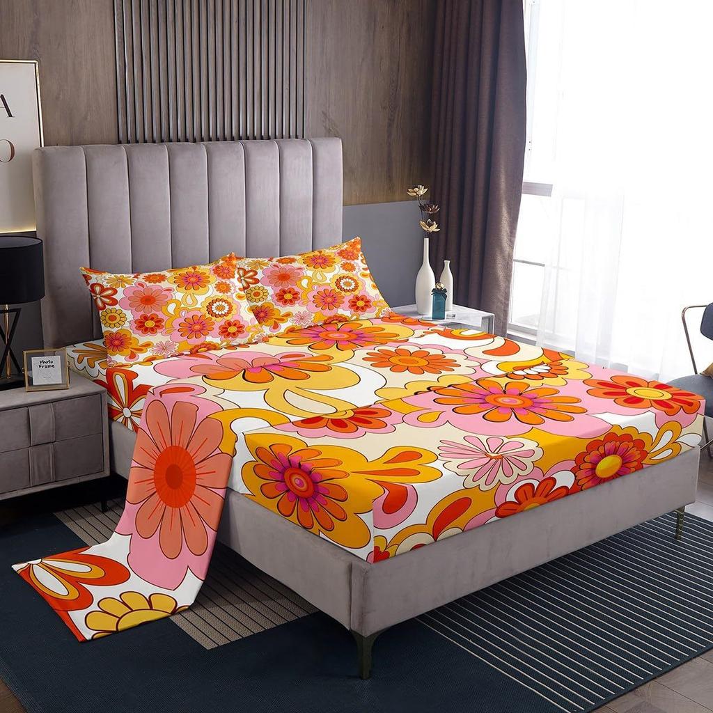 Bohemian Pattern Bed Hat Four-Piece Bedding Set Bedroom Dormitory Bedding Decoration