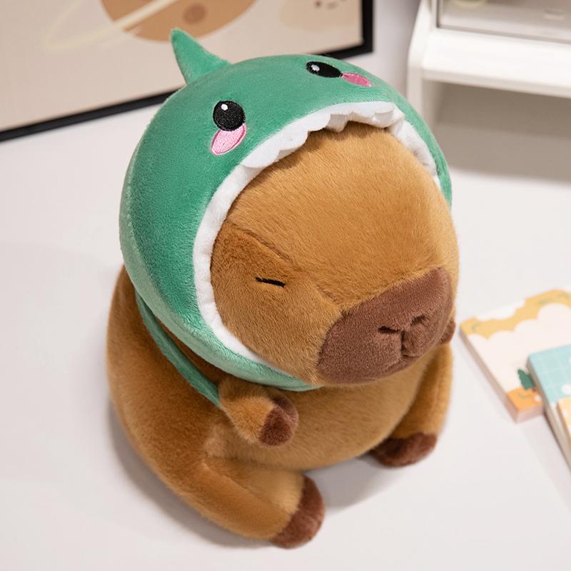 Cute Capybara Plush Toy 22 28 38CM Soft Simulation Cosplay Pig Dinosaur Chick Shark Doll Perfect Gift for Kids