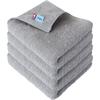Imaa Imabari Towel Certified Face Towel Set of Quick Made In Vacuum Compressed Pack 4, Fluffy, Thin, Absorbent, Drying, Japan, 100% Cotton, (4 Gray)