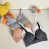Zebra Print Teenage Bra Wire-Free Thin Breathable Seamless Push-Up Women's Underwear