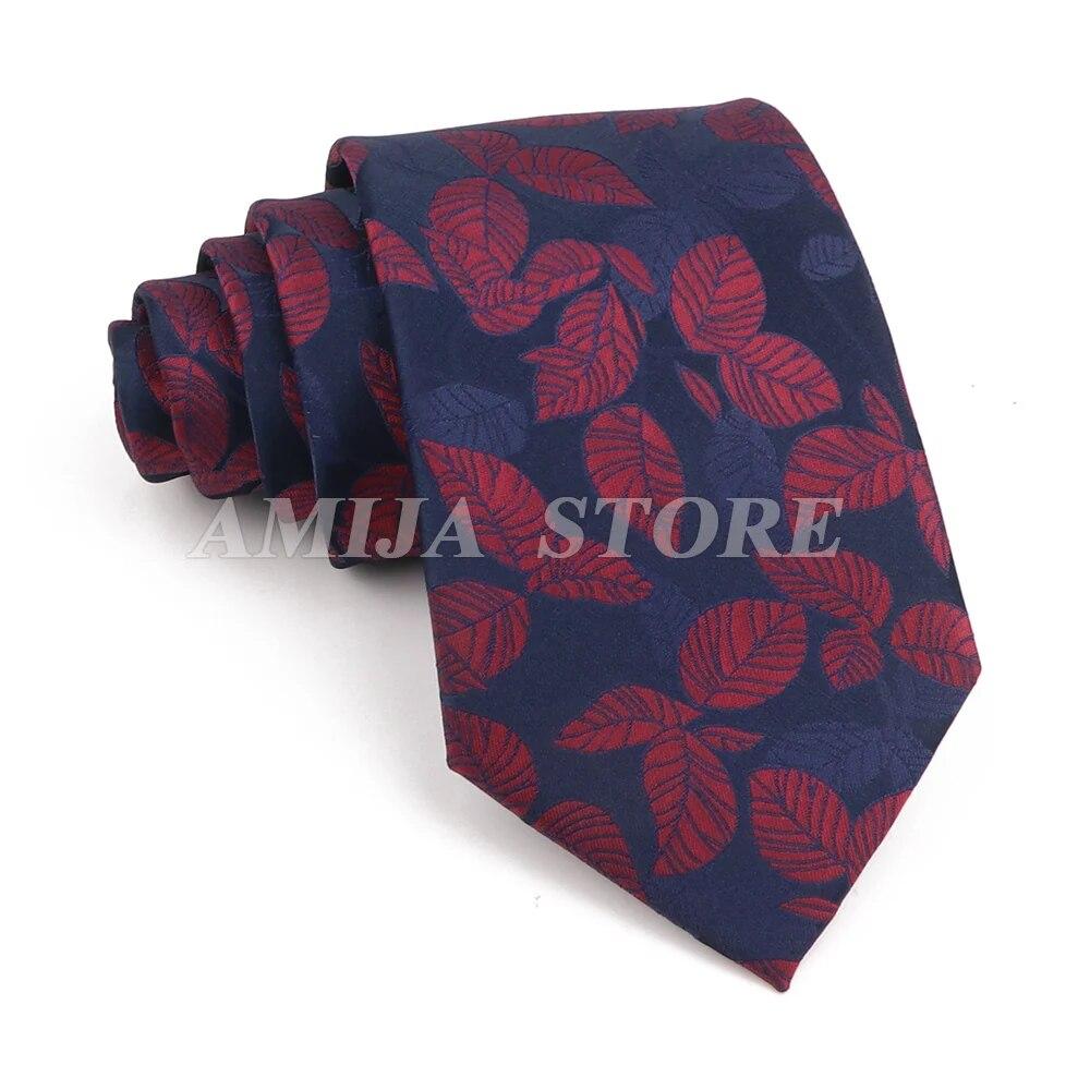 Men's Stripe Grey Navy Blue Wedding Ties Jacquard Woven 8CM Ployster Polka Floral Neck Ties