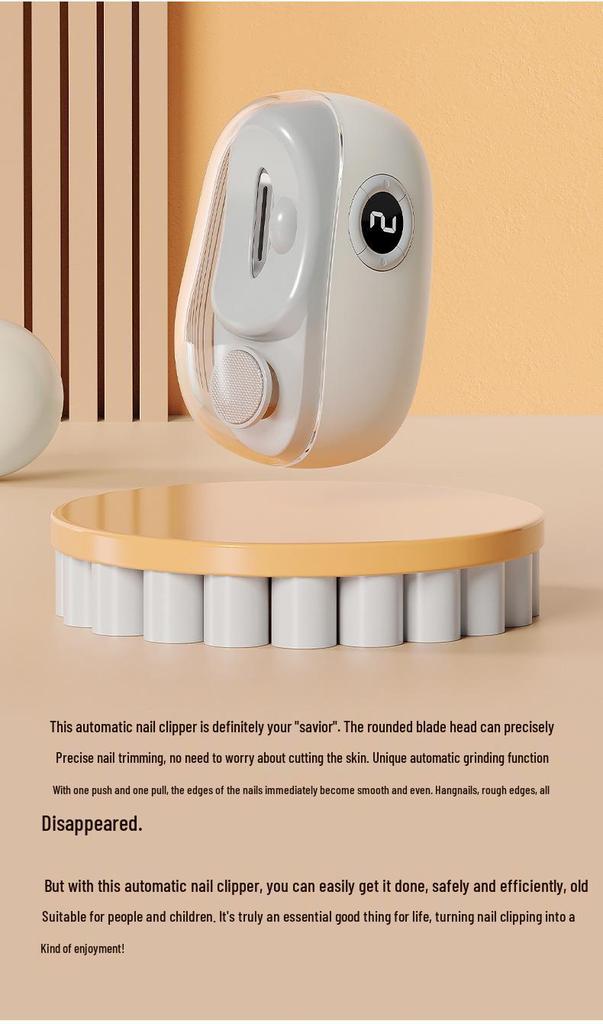 Electric Nail Clipper & Grinder: Two-in-One for Adults, Infants, Children & Elderly - Anti-Pinch Design for Safe Manicures