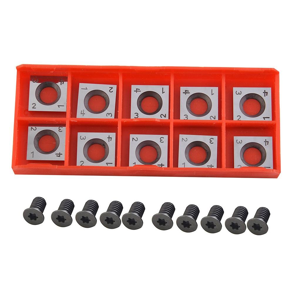 10 шт. 14*14 мм твердосплавные пластины квадратные фрезы для деревообрабатывающей спиральной головки рубанка