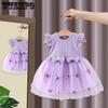 Girl Princess Dress Summer Dress Butterfly Mesh Princess Dress Korean Girl Dress