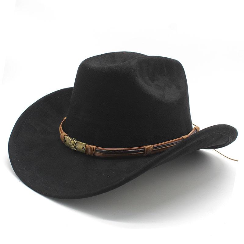 Западная ковбойская шляпа шерстяной цилиндр панк шляпа для верховой езды цилиндр со скрытой волной