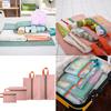 4pcs/set Travel Storage Organizer Bag Holiday Case Toiletry Clothes Mesh Storage Bag