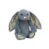 JELLYCAT Кролик Бонни Компаньон и Успокаивающая Цветочная Серо-Синяя Кукла Плюшевая Кукла Высота 18 см/31 см