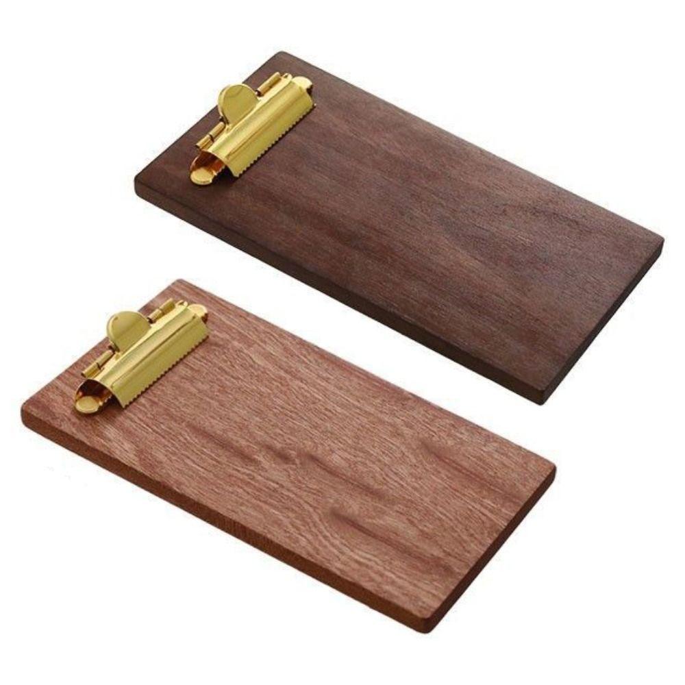 Universal Menu Display Stand Multifunctional Wooden Menu Holder Memo Menu Clip Restaurant Table