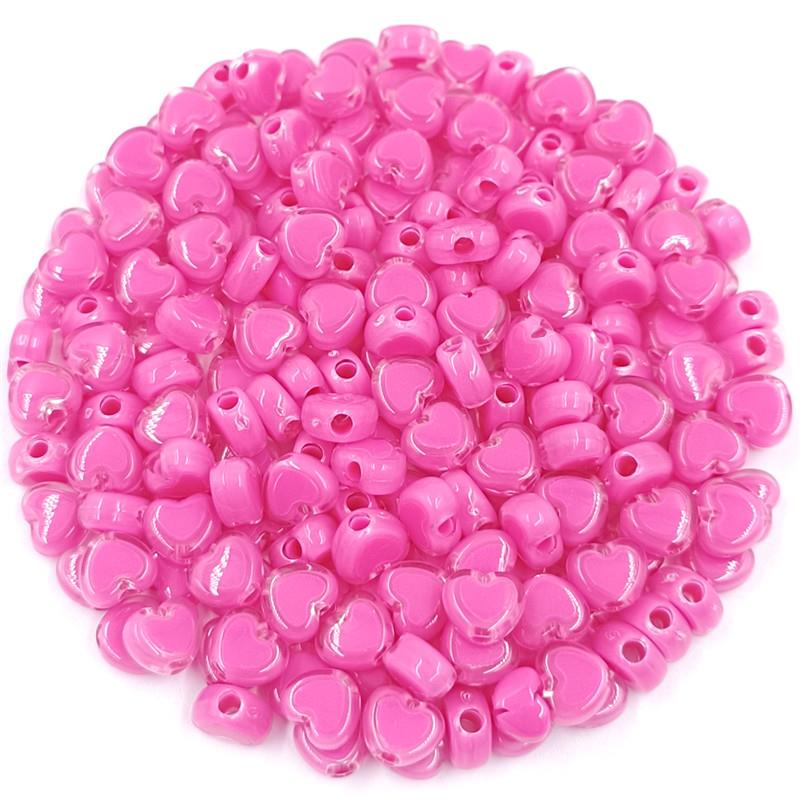Плетеные бусины для изготовления ювелирных изделий Бусины-разделители в форме сердца DIY Ручная работа 50 шт. 7 мм Сэндвич Красочные прозрачные подвески Акриловые бусины-разделители