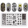 1 PC  Nail Art Templates Stamping Plate Design Flower Butterfly Glass Temperature Lace Stamp Templates Plates Image Decor