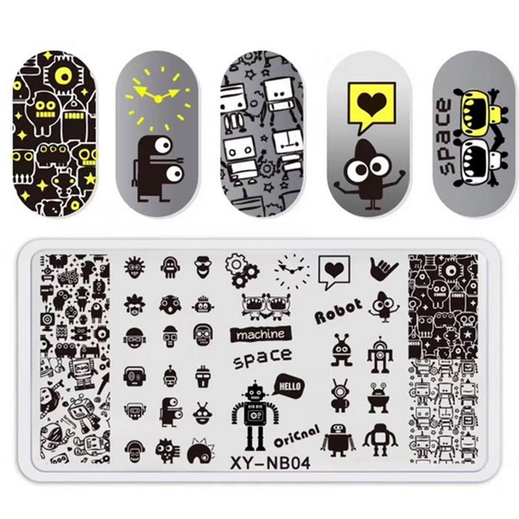 1 PC Nail Art Templates Stamping Plate Design Flower Butterfly Glass Temperature Lace Stamp Templates Plates Image Decor