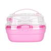 Hamster Carry Case Cage Portable Lightweight Small Animal Carry Case for Outdoor Travel Pink