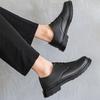 Fashion Men's Casual British Leather Shoes Platform Business Brand Formal Wear Lightweight Couple Round Toe Versatile Work Shoes 35-48