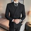 2025 Новый мужской формальный пиджак пиджак мужской лацкан плоский приталенный повседневный джентльмен хаки мужской двубортный свадебный мужской пиджак пиджак