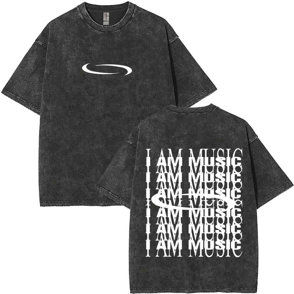Vintage Washed Playboi Carti I AM MUSIC Album Merch Tshirt Men Women Hip Hop Fashion Oversized Tshirts Opium Rap T Shirts