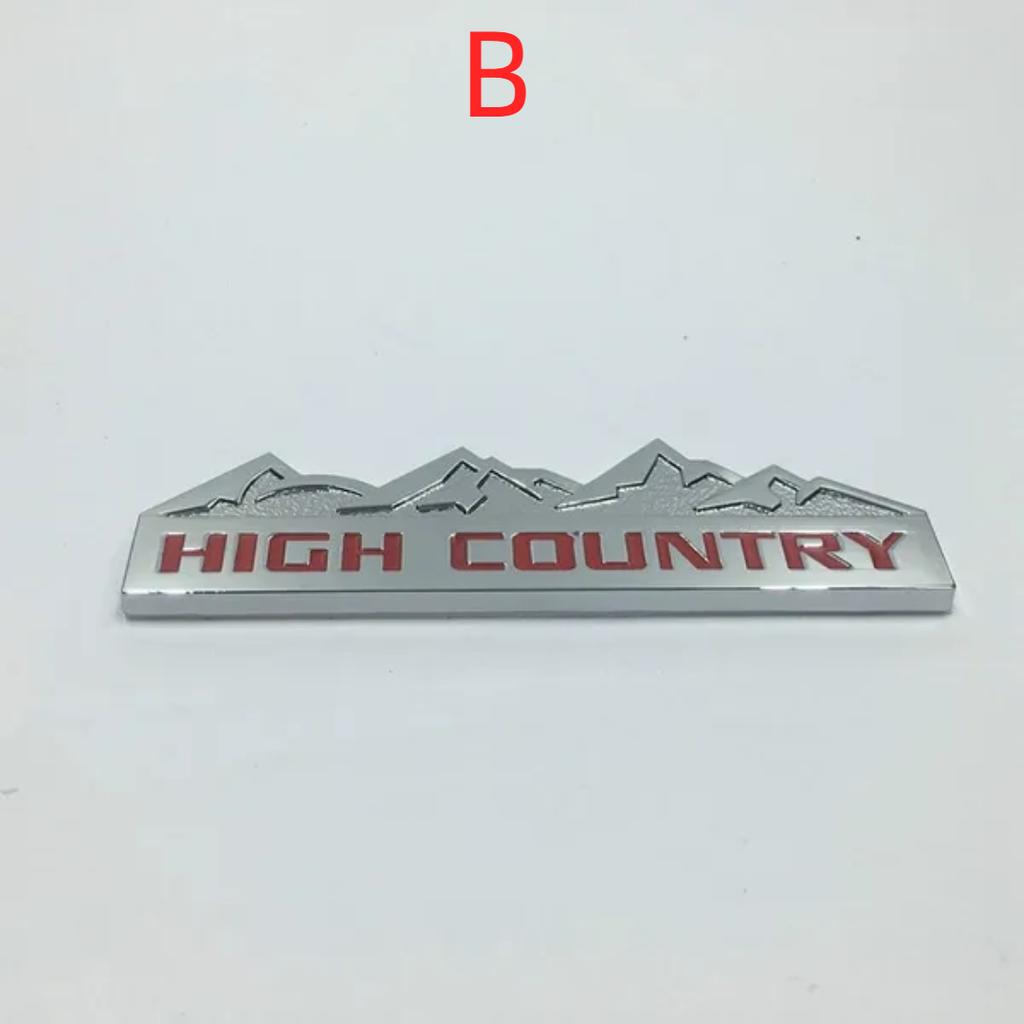 3D Letter Logo Car Stickers Emblem Tail Badge Rear Trunk Decals For C/hevrolet S/ilverado S/ierra Fender or Tailgate HIGH COUNTRY Emblem Nameplate
