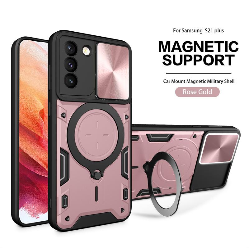 For Samsung Galaxy S21 Plus Case Shockproof Armor Magnetic Holder Ring Phone Cases For Galaxy S 21 FE S21 Ultra S21FE Back Cover
