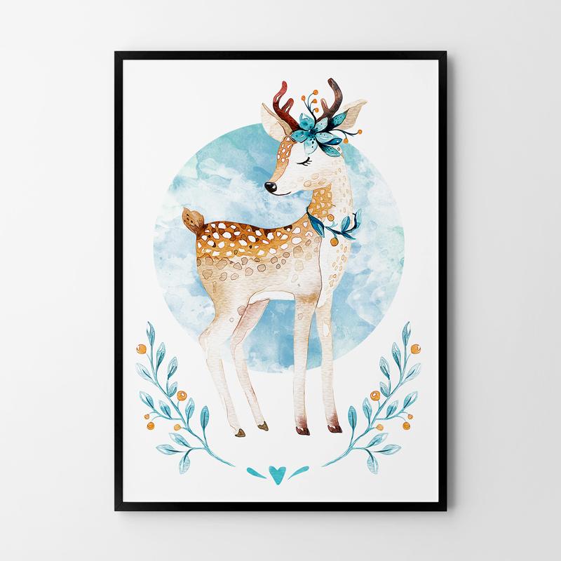 Постер для детской комнаты, олень