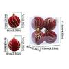 6cm Christmas Balls Set Flocking Shatterproof Xmas Tree Pendants DIY Crafts Christmas Hanging Balls Home Xmas Decor