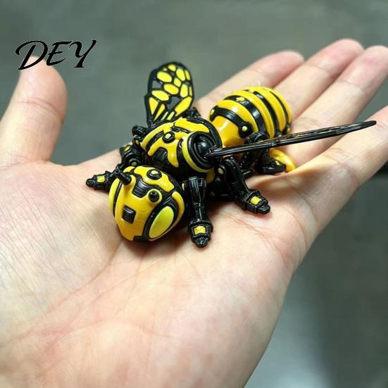 Футуристический Декор Дома Артикулированная Статуэтка Пчелы, 3D Печатная Движущаяся Фигурка Насекомого для Автомобиля Креативный Подарок Коллекционерам Приборная Панель и Рабочий Стол