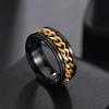 Новые ювелирные изделия в стиле панк, популярные мужские кольца из нержавеющей стали, высококачественные вращающиеся кольца  