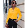 Commuter Women's Blouses Versatile Simple Solid Color Shirts Long Sleeved Medium Long Oversized Shirt