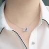 Swarovski Родированное покрытие, Имитация хрусталя, Ожерелья-лебеди, Женские, Синие