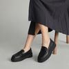 Clarks Кожаные Модные Удобные Элегантные Классические Лоферы Женские Лоферы Черные 261748704