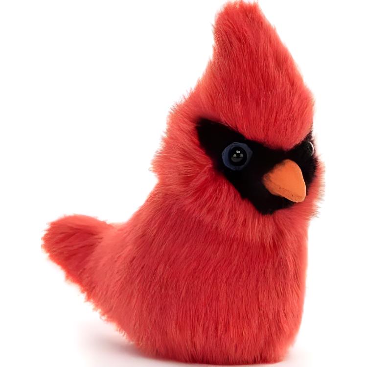 JELLYCAT Коллекция Птицы Североамериканский Красный Кардинал Красный Верхний Епископ Птица Куклы Плюшевая Кукла 10,1 см Высота
