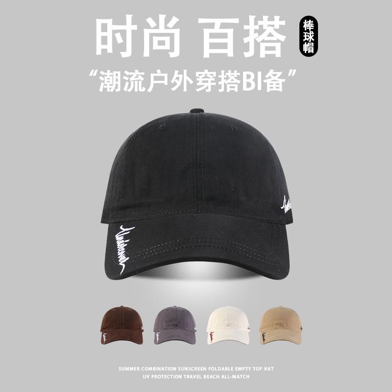 New versatile sunscreen, personalized simple letters show a small face, big head circumference soft top cap