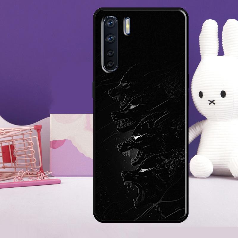 wolf art black Case For Oppo A18 A38 A78 A98 A58 A60 A80 A40 A96 A76 A16 A94 A74 A54 A15 A17 A57 A77 A5 Pro