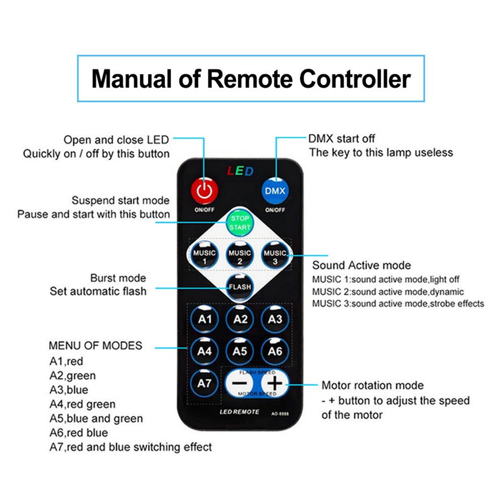 Светодиодный диско-светильник для сцены, вращающийся DJ-шар, стробоскоп, дистанционное управление звуком, волшебная танцевальная машина, RGB, рождественский подарок, вечеринка, клуб, лазерное шоу, лампа