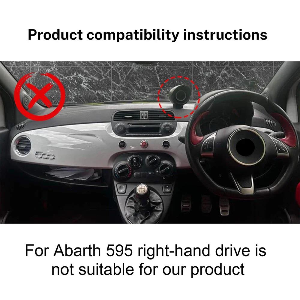 For Fiat 500 2008-2023 Abarth 595 2012-2023 LHD RHD Flannel Dashmat Dashboard Sunshade Carpet Pad Interior Decor Parts