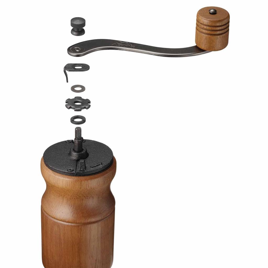 Кофемолка Kalita, деревянная, прочная, чугунная, коричневая, с регулируемой грубостью помола, ручная мельница для кофе, ручная кофемолка для начинающих, для начинающих