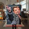 French legendary rock singer and actor Johnny Hallyday blanket soft home furnishing nap decoration four seasons warm Sherpa blanket U24