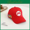 Детская солнцезащитная шляпа Super Mario Bros с вышивкой, коротким козырьком и ветрозащитной конструкцией для игр на свежем воздухе